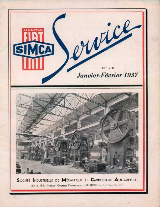 Simca Service 7-8 : couverture